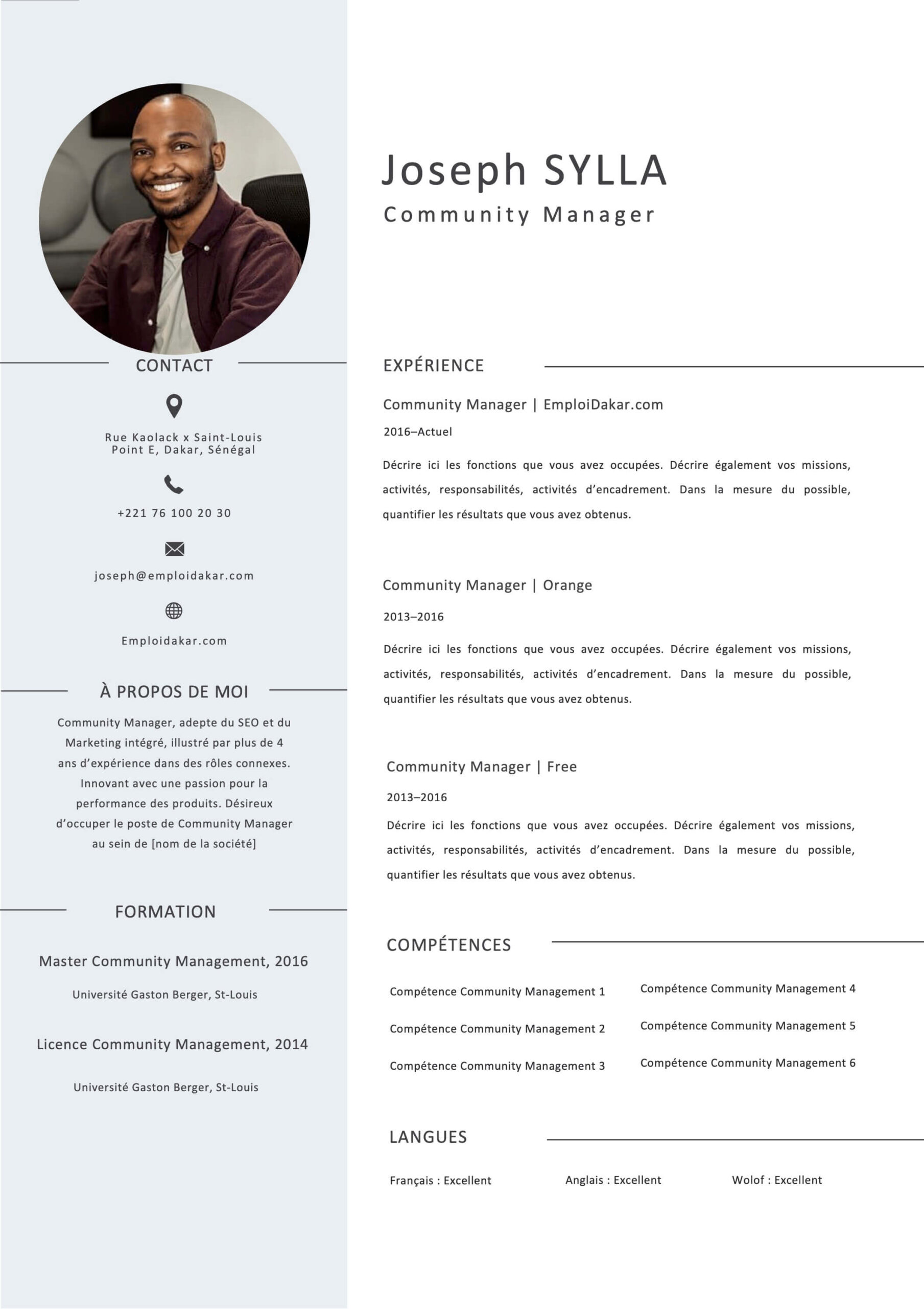 Free Creation Cv Professionnel En Ligne